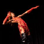 Cabaret performer backbending