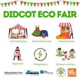 Didcot Eco Fair: Eco Marketplace, Xmas clothes swap, demonstrations, repair cafe, energy advice, children's activities