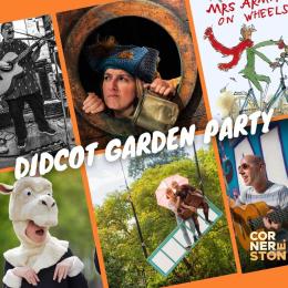 a collage of posters for the shows on at Didcot Garden Party