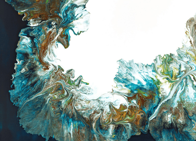 An abstract painting by Dr Ola Rutter.