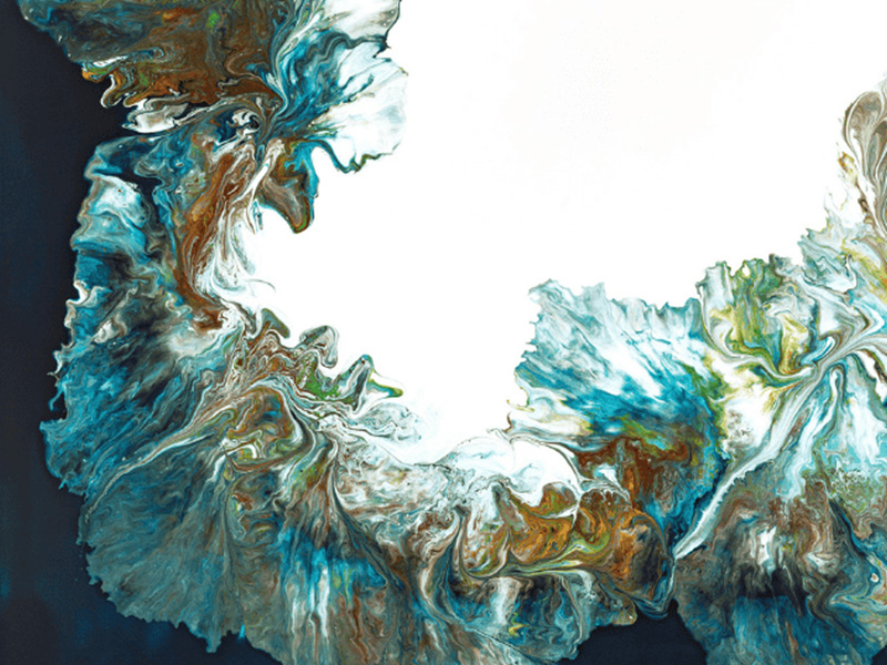 An abstract painting by Dr Ola Rutter.