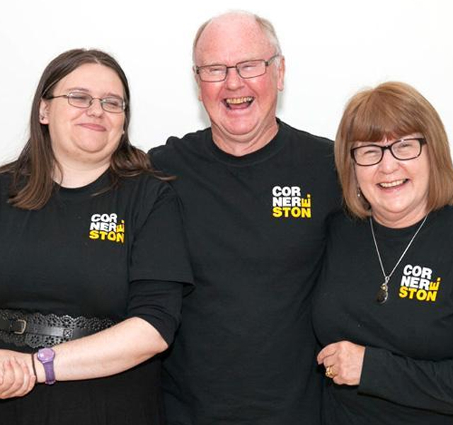 An image of 3 Cornerstone volunteers.