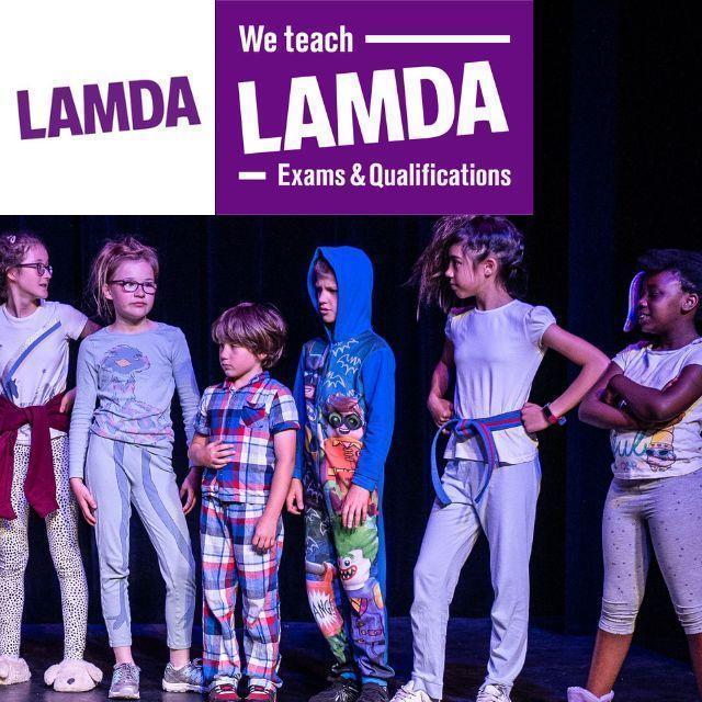 An advert for Lamda showcasing a group of children stood on stage.