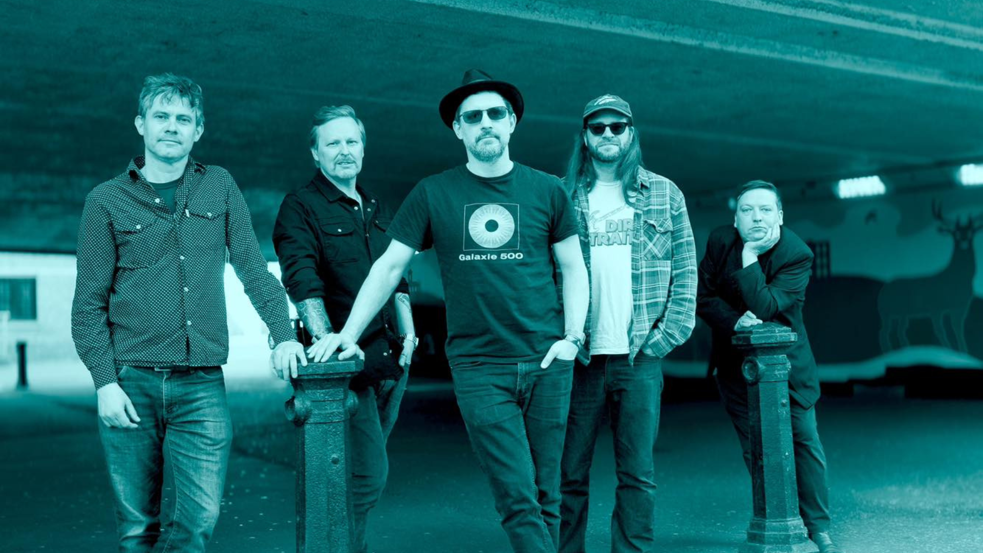 The Dreaming Spires are pictured with a blue tint overlaid